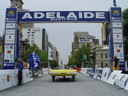 Crossing the finish in Adelaide 2003